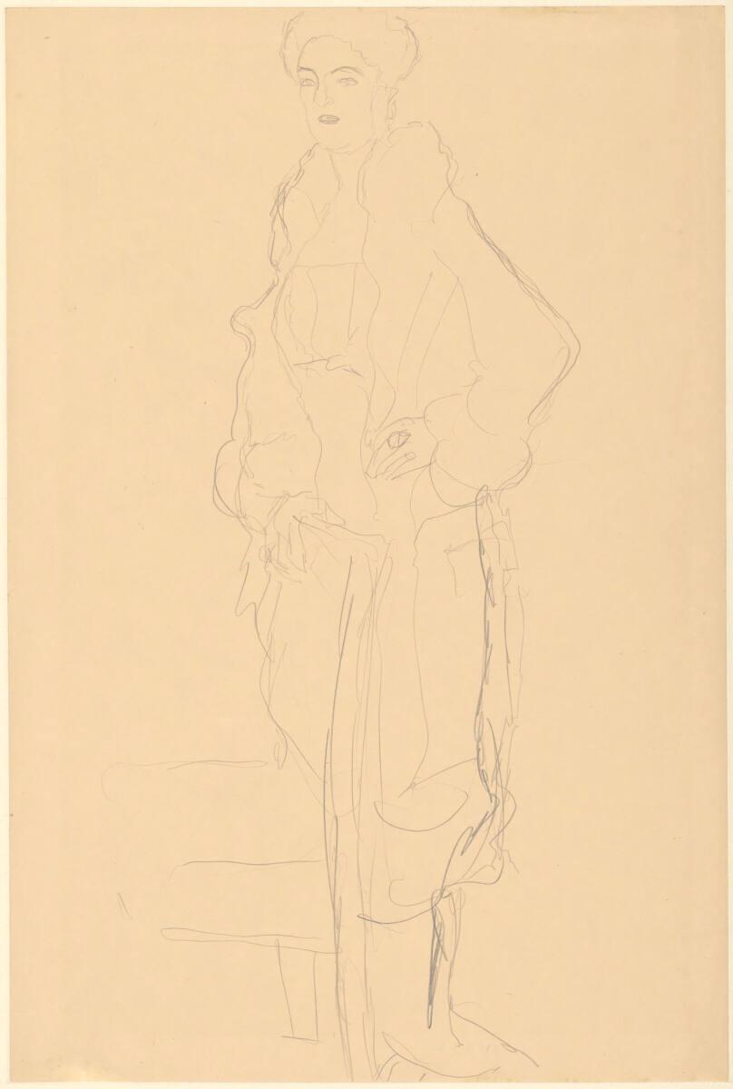 Studie für „Bildnis Paula Zuckerkandl”, Gustav Klimt, 1911