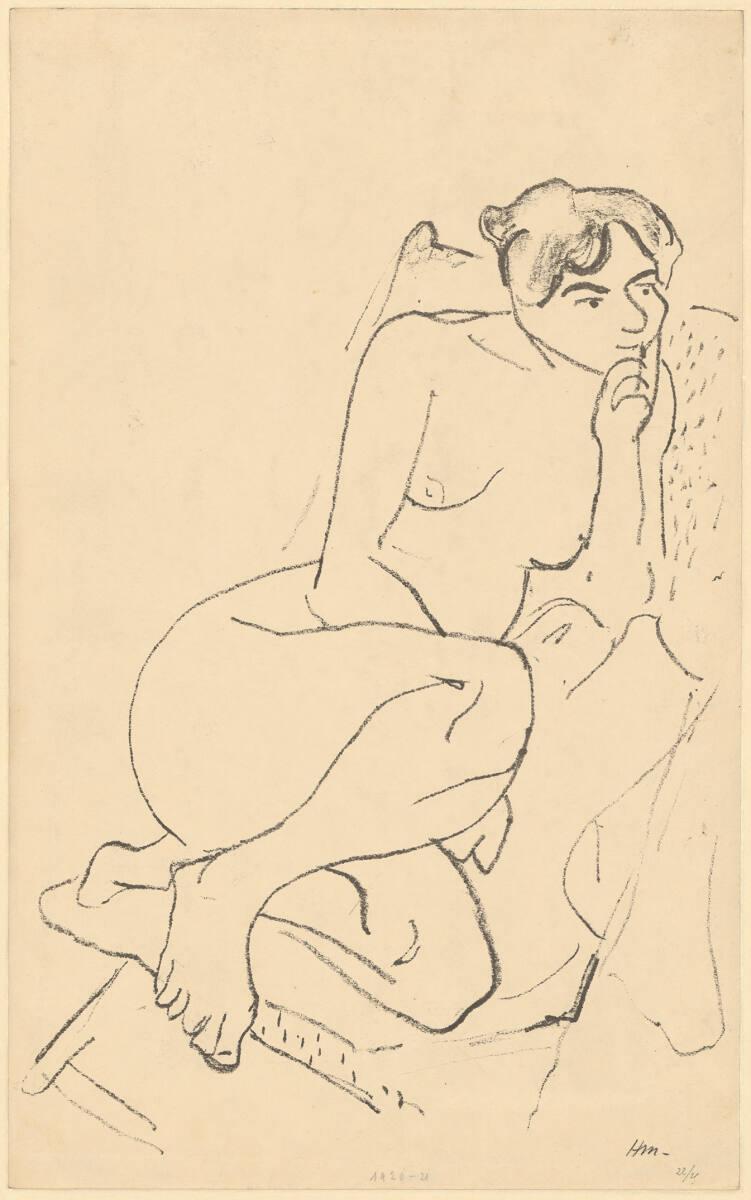 Henri Matisse, Denkende in einem Liegestuhl, Inv. Nr.: DG1920/21