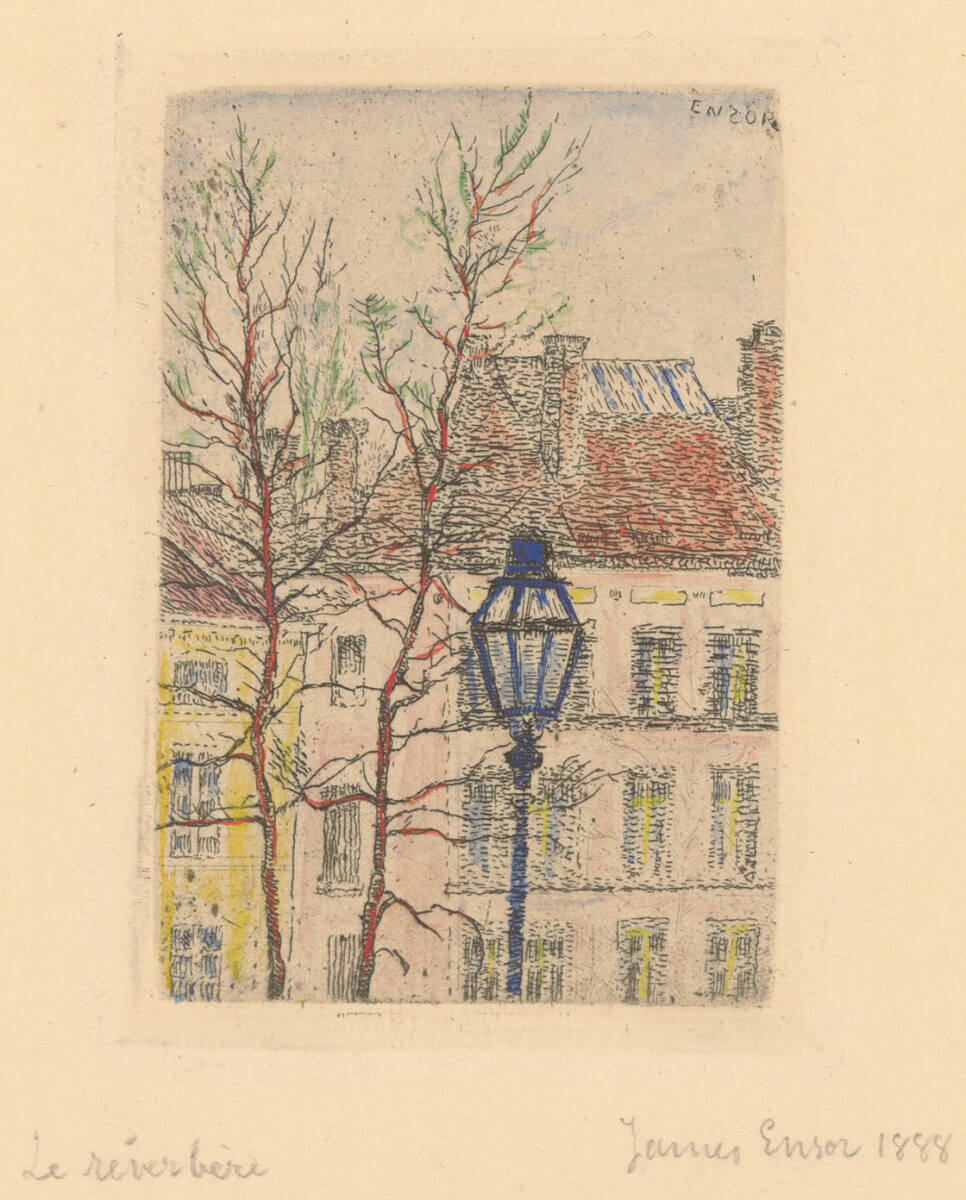 Die Straßenlaterne, James Ensor, 1888