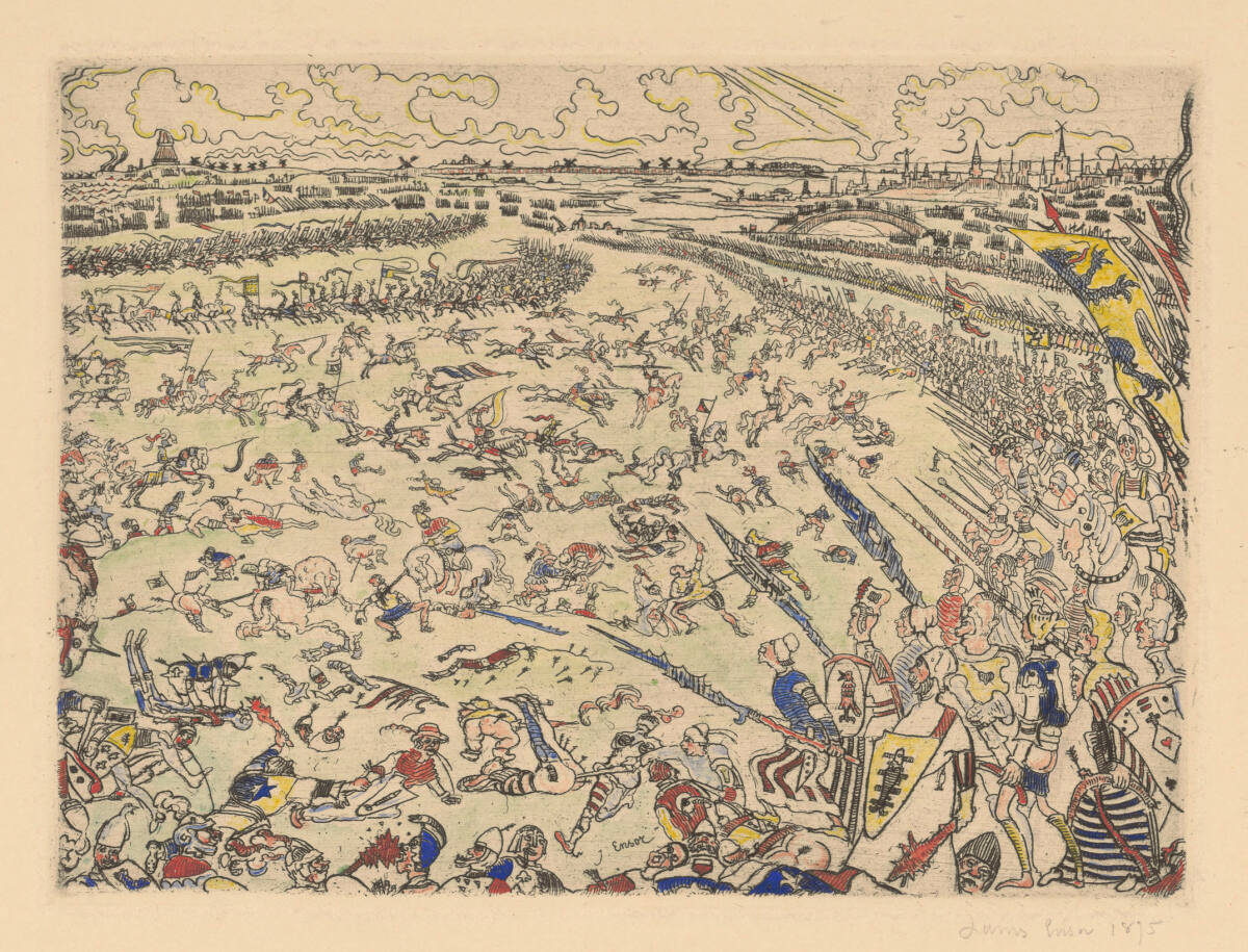 Kampf der Goldsporen, James Ensor, 1895