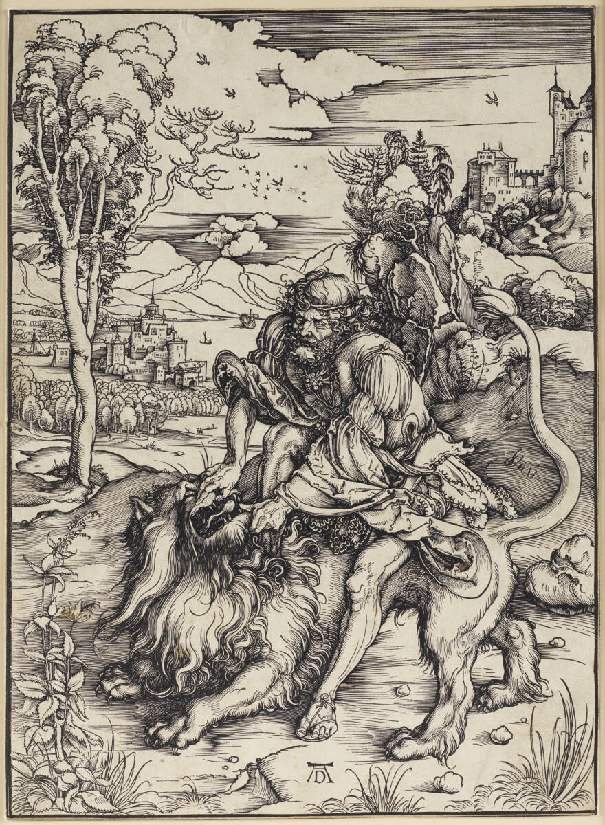 Samson tötet den Löwen, Albrecht Dürer