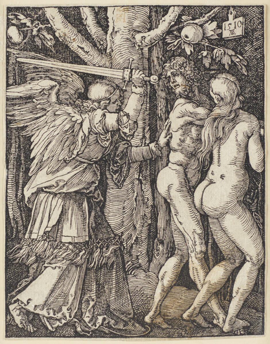 Albrecht Dürer, Die Vertreibung aus dem Paradies (Kleine Passion, 3), Inv. Nr.: DG1934/204