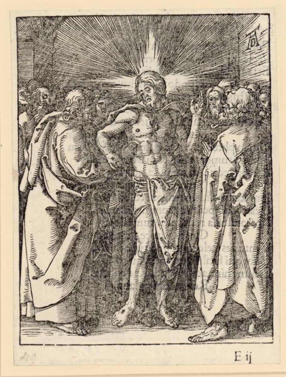 Albrecht Dürer, Der ungläubige Thomas (Kleine Passion, 34), Inv. Nr.: DG1934/269