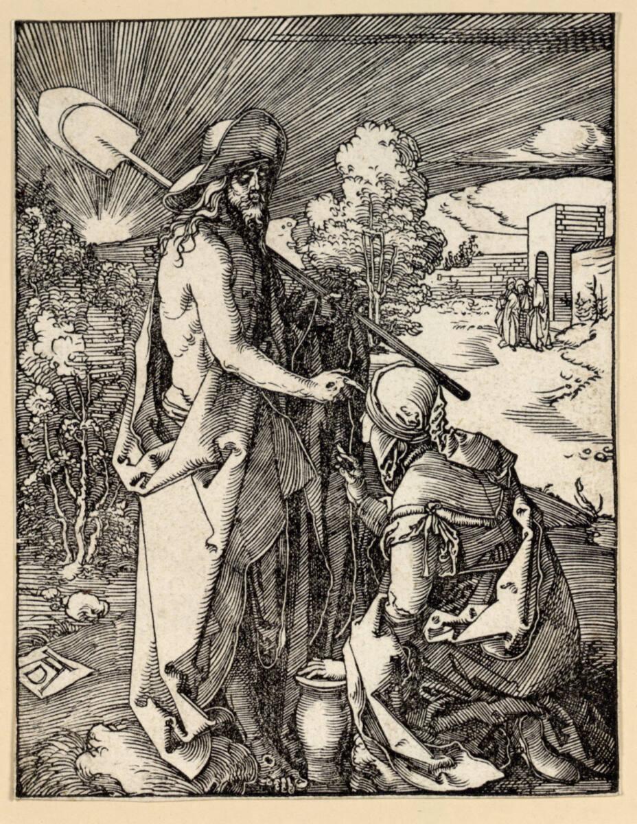 Albrecht Dürer, Christus erscheint Magdalena (Kleine Passion, 32), Inv. Nr.: DG1934/298