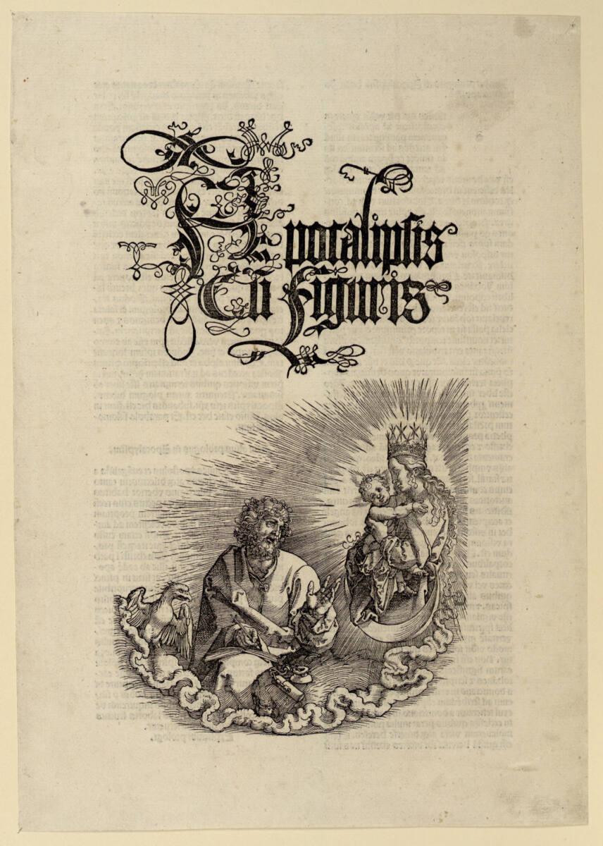 Die Jungfrau erscheint Johannes (Apokalypse, Titelblatt), Albrecht Dürer, 1511