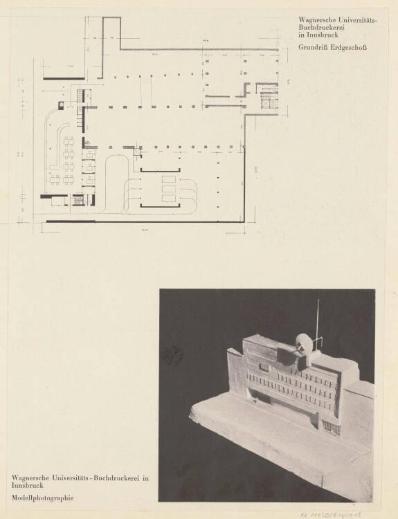Lois Welzenbacher, Innsbruck, Erlerstraße, Wagnersche Universitäts-Buchdruckerei, 1. Entwurf, G…