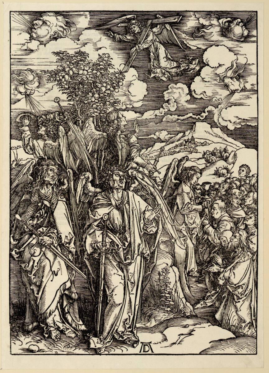 Albrecht Dürer, Vier Engel, die Winde aufhaltend (Apokalypse, Figur V), Inv. Nr.: DG1934/354