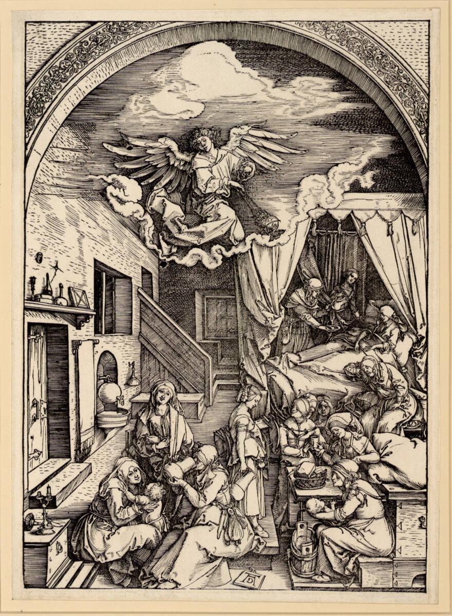 Albrecht Dürer, Die Geburt Mariens (Marienleben, 5), Inv. Nr.: DG1934/392