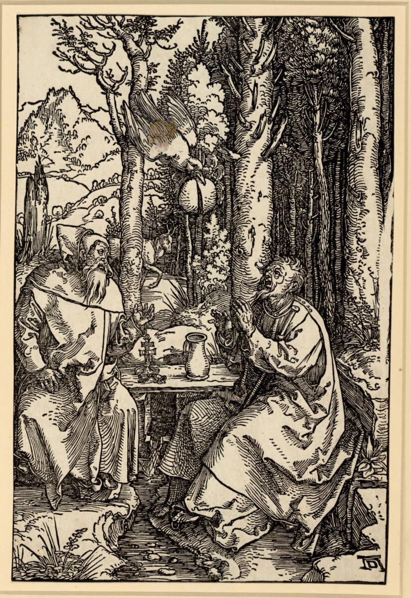 Albrecht Dürer, Die heiligen Einsiedler Antonius und Paulus, Inv. Nr.: DG1934/444