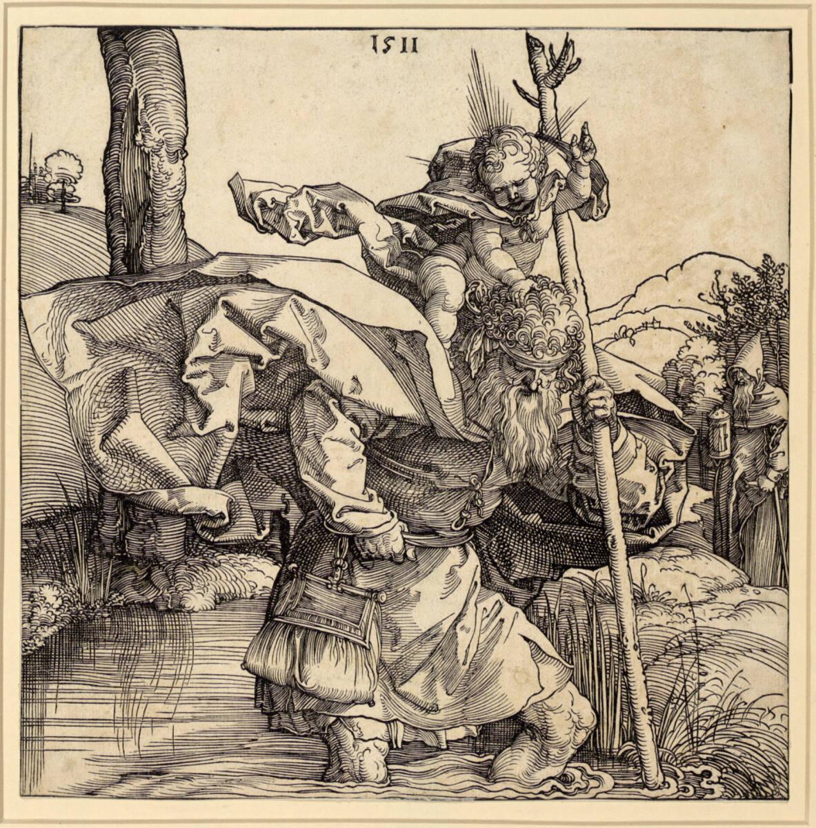 Der heilige Christophorus, Альбрехт Дюрер, 1511