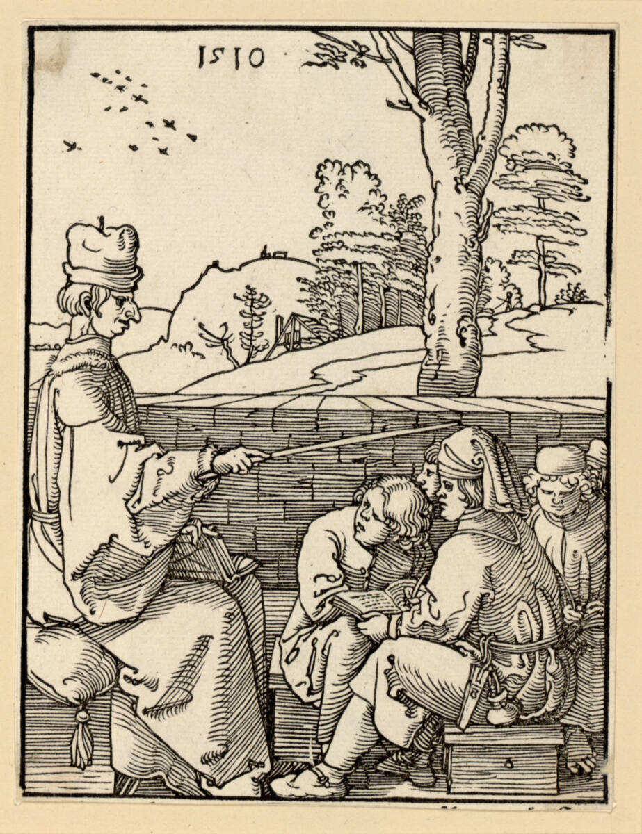 Der Schulmeister (aus einem Flugblatt), Albrecht Dürer, 1510