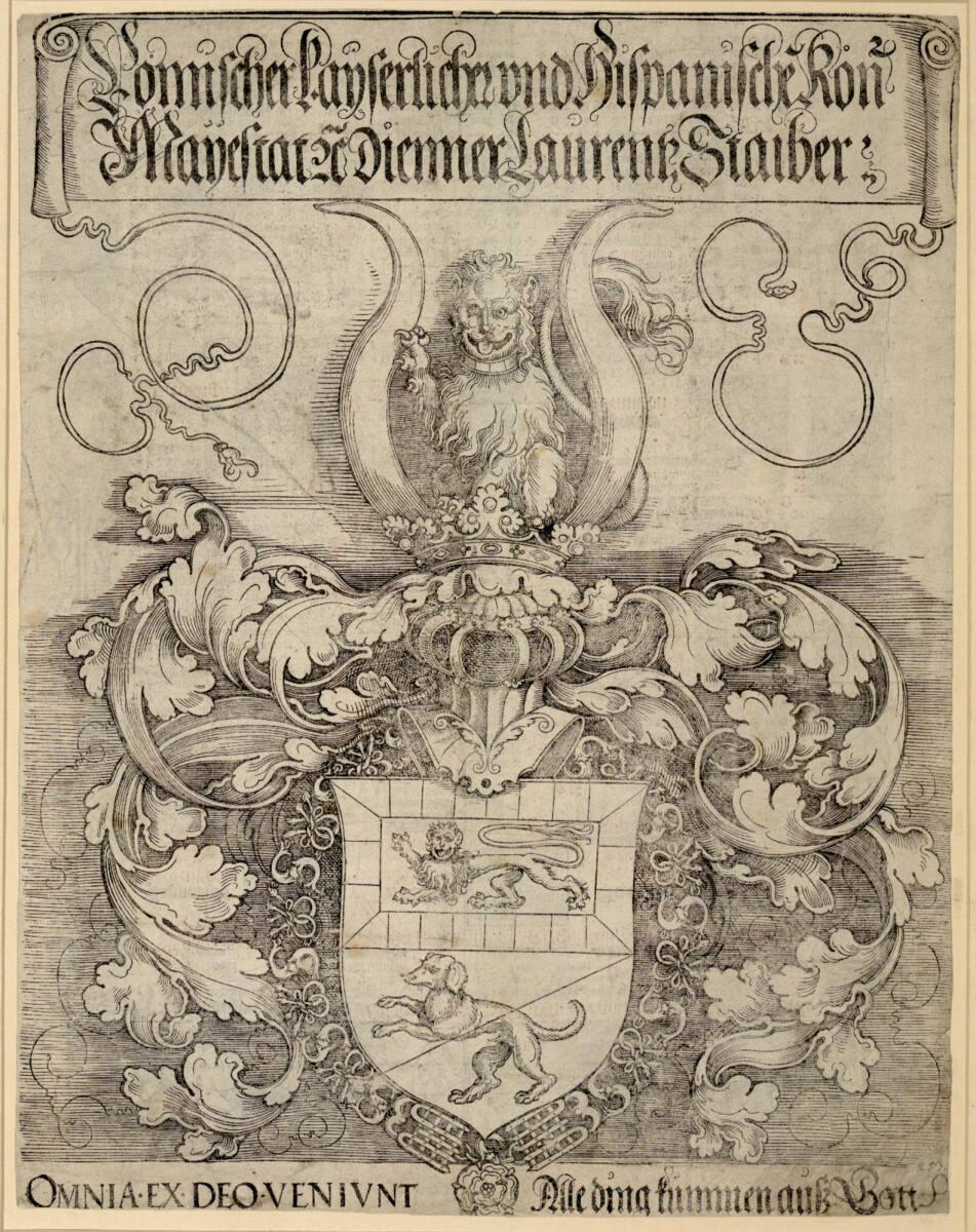 Das zweite Wappen des Lorenz Staiber (Stauber), Albrecht Dürer, 1521