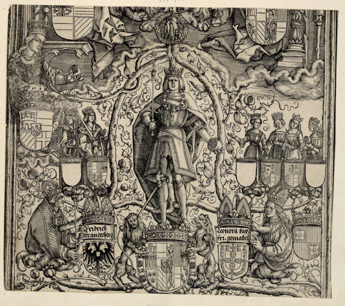 Philipp der Schöne / Der Stammbaum (Die Ehrenpforte Kaiser Maximilians I., Mittelportal, A 3.31), Hans Springinklee