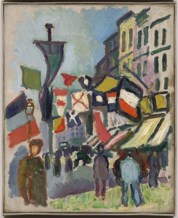 Raoul Dufy, Der 14.Juli in Le Havre (Die beflaggte Straße), Inv. Nr.: GE32DL