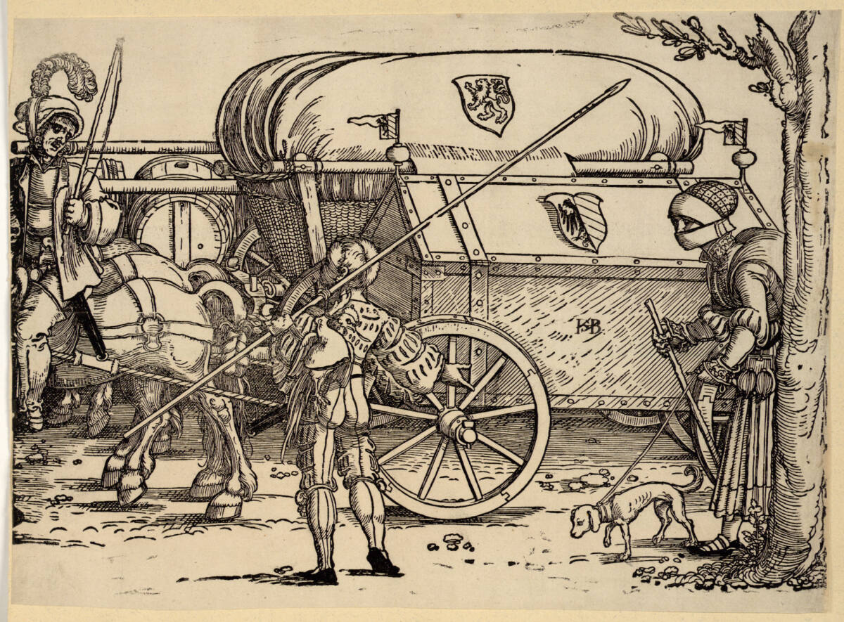 Ein Heerestross nach links wandernd, Hans Sebald Beham