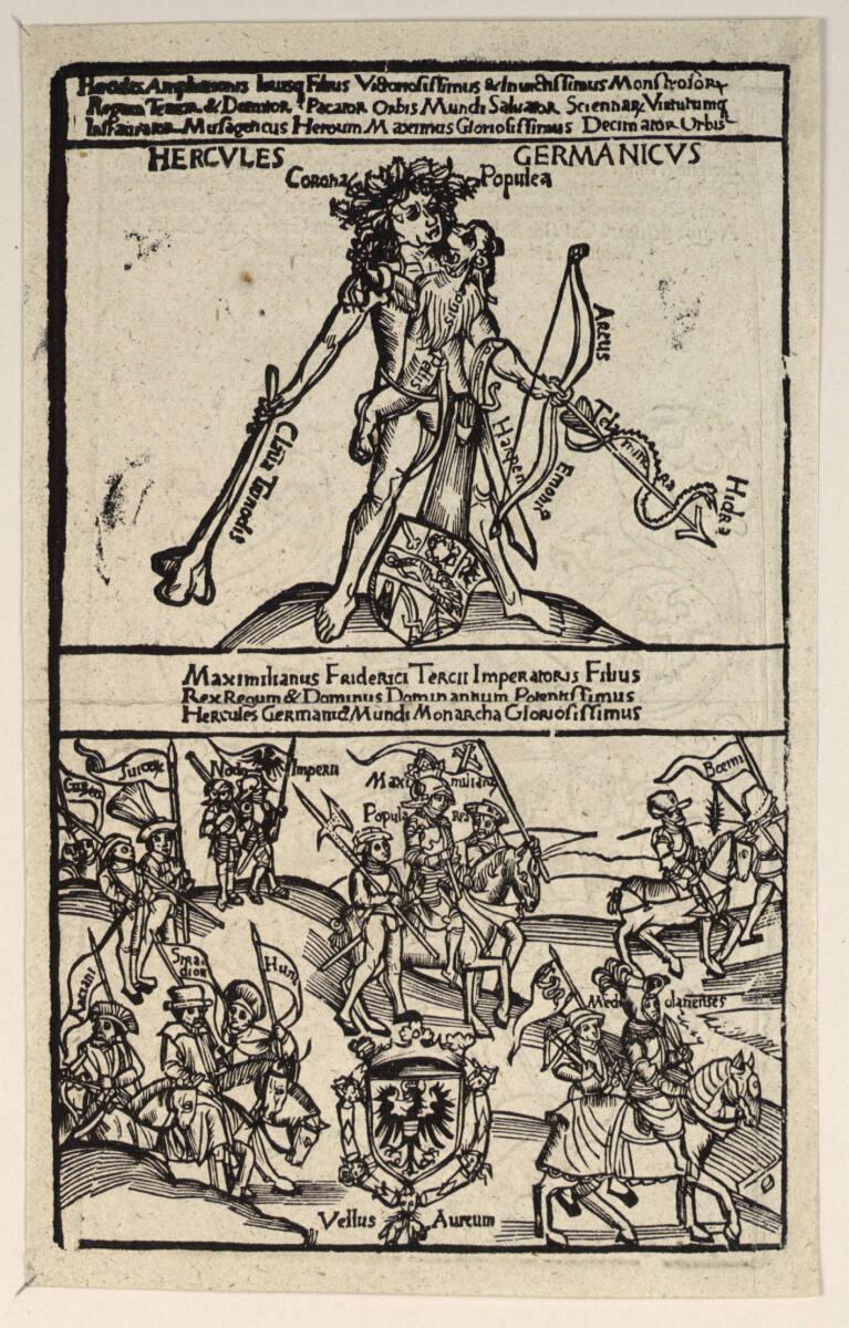 Anonym, König Maximilian als Hercules Germanicus, Inv. Nr.: DG1948/224r