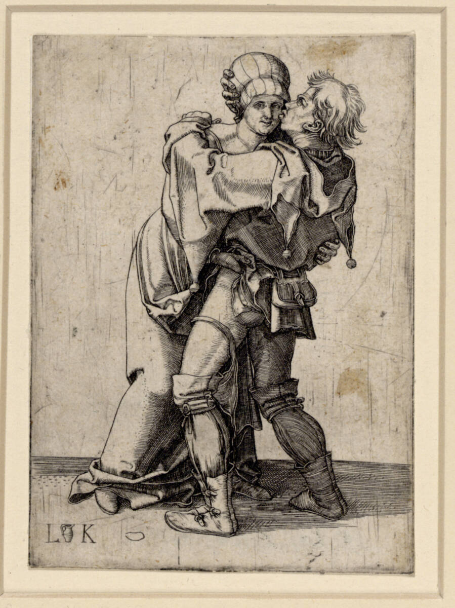 Ein Narr eine Frau umarmend, Ludwig Krug, 1517