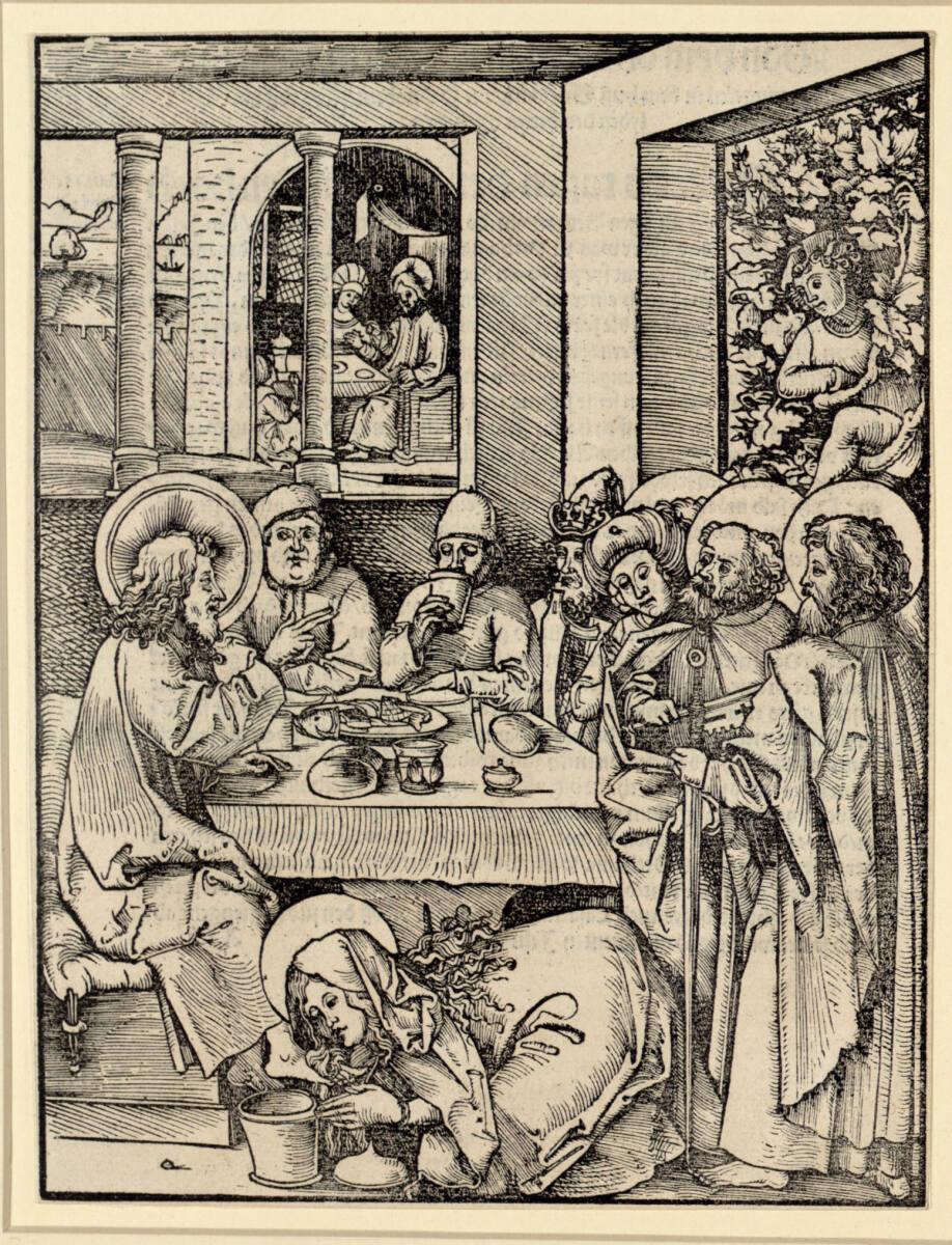 Hans Wechtlin, Jesus bei Simon; Magdalena salbt Jesus die Füße, Inv. Nr.: DG1949/662