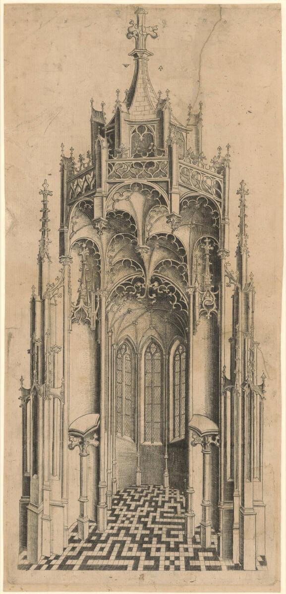 Meister WA, Eine offene Kapelle, Inv. Nr.: DG1928/389