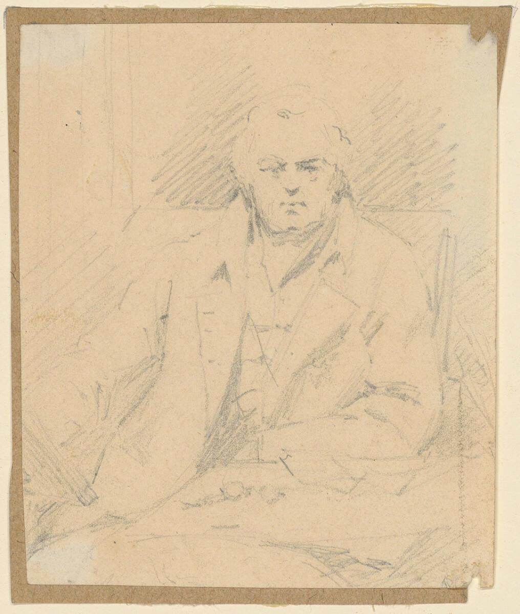 Friedrich von Amerling, Poträtfigur eines sitzenden Mannes, Inv. Nr.: 35324/29