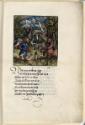 Leonhard Beck, Theuerdank: Bild 11 - Theuerdank reitet mit Ehrenhold aus der Stadt durch eine W…