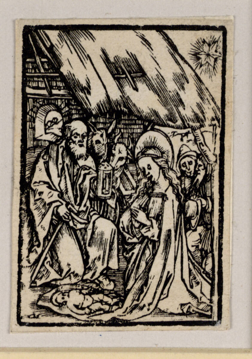 Dei Anbetung der Hirten (Holzschnitt zu einem Salus animae, Nürnberg 1503, fol. 40r), Michael Wolgemut, 1503