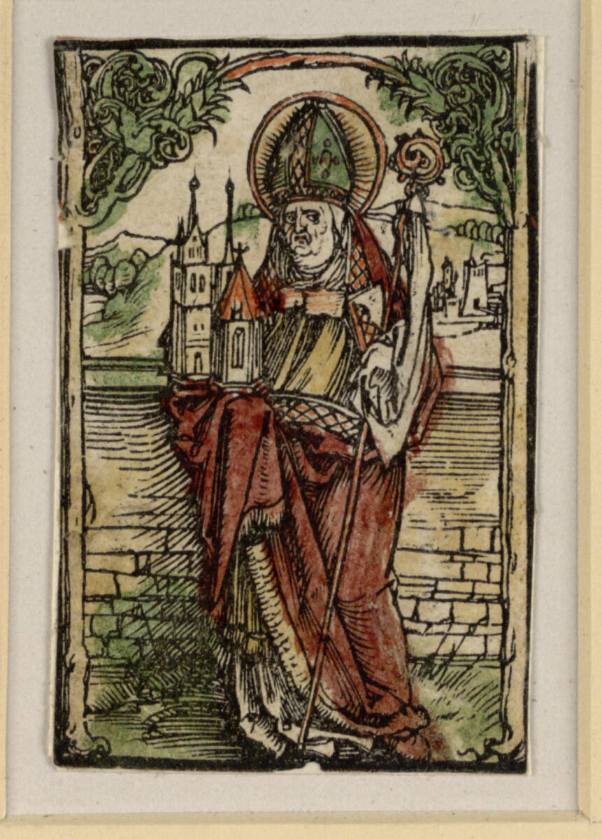 Der heilige Wolfgang (Holzschnitt zu einem Salus animae, Nürnberg 1503, fol. 191v), Michael Wolgemut, 1503