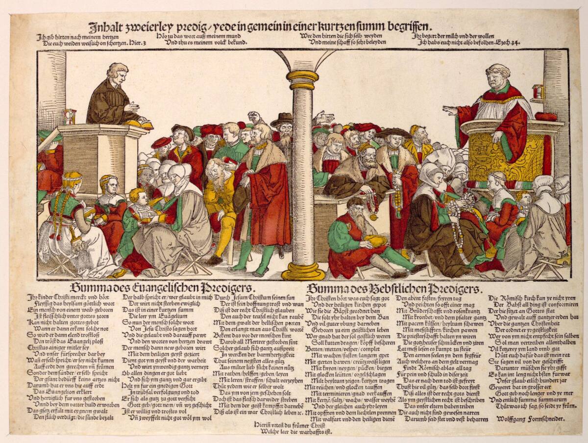 Illustration zu: Hans Sachs, Inhalt zweyerlei predig, Georg Pencz, 1529