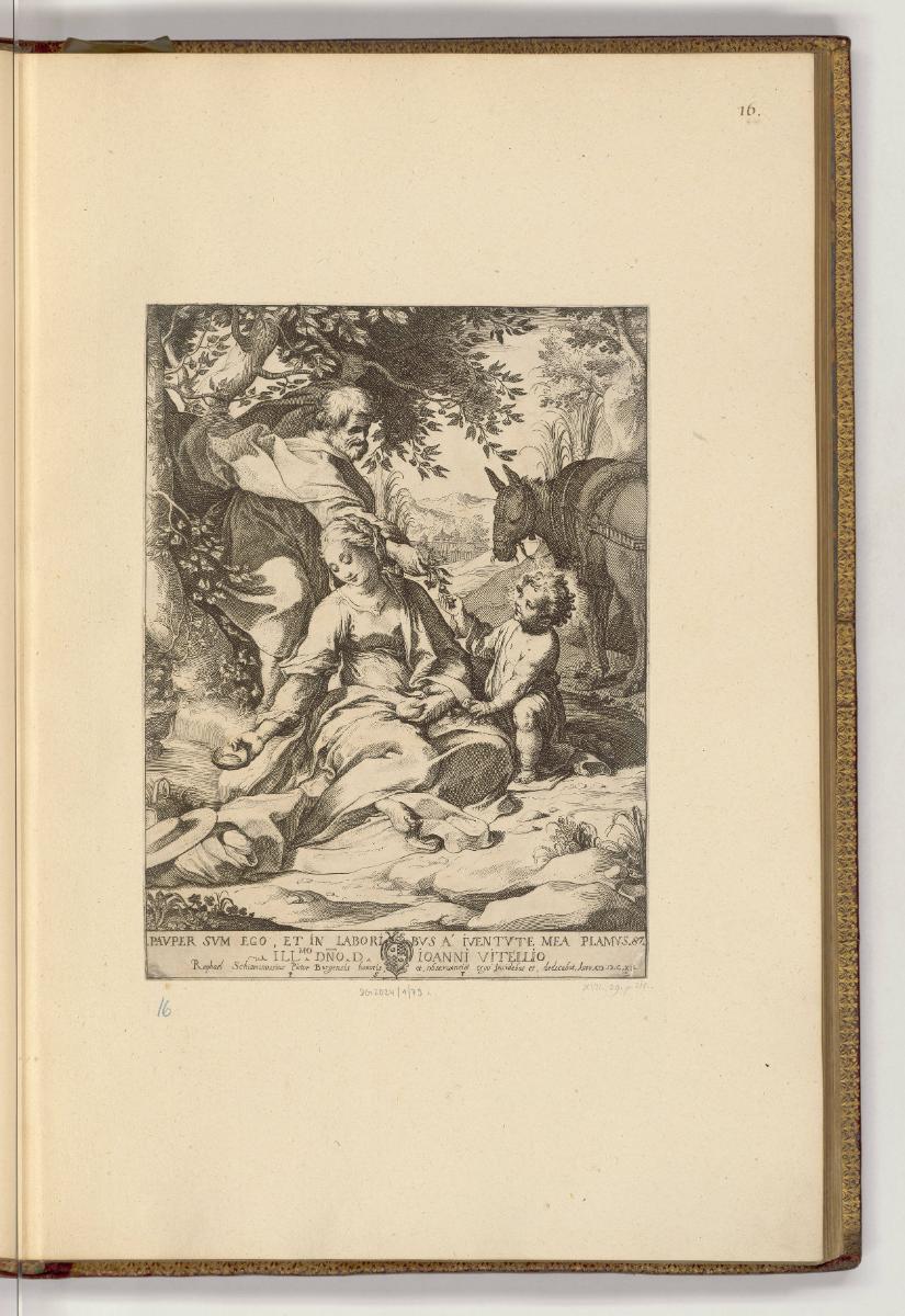 Druckgrafiken nach Werken von Federico Barocci und Francesco Vanni, Ruhe auf der Flucht nach Äg…