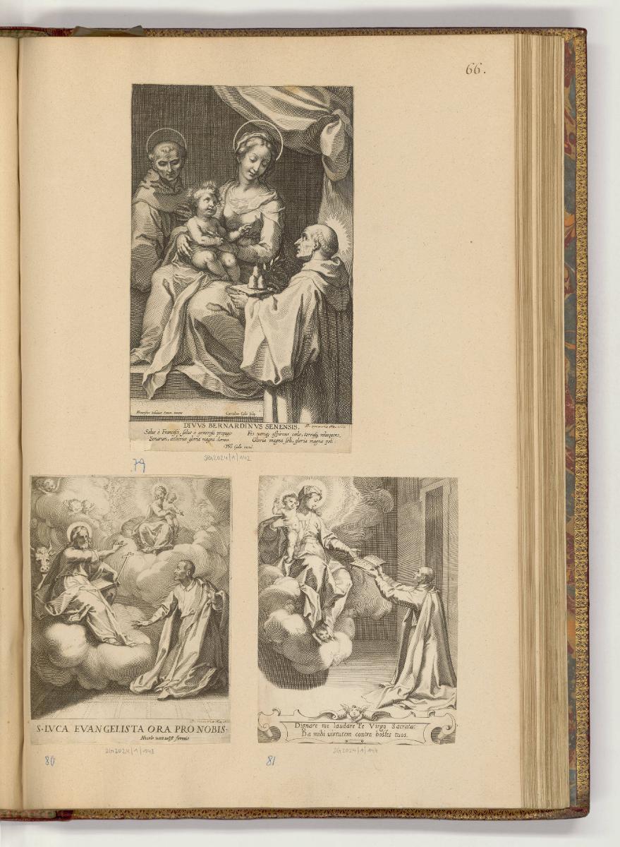 Druckgrafiken nach Werken von Federico Barocci und Francesco Vanni, Maria mit Kind und Heiligem…