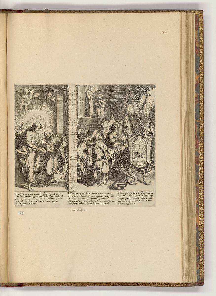 Druckgrafiken nach Werken von Federico Barocci und Francesco Vanni, Szene aus dem Leben der Kat…