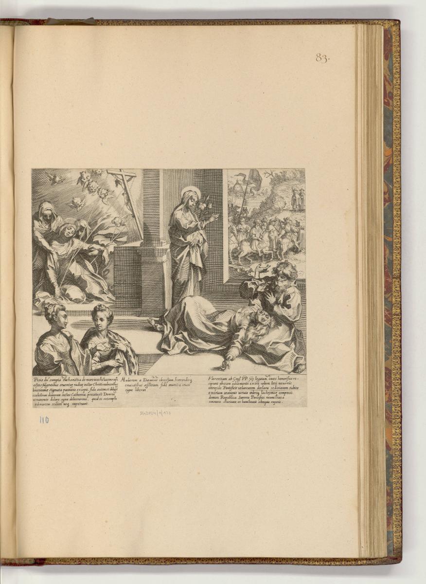 Druckgrafiken nach Werken von Federico Barocci und Francesco Vanni, Szene aus dem Leben der Kat…