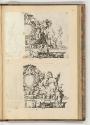 Druckgrafiken nach Werken von Federico Barocci und Francesco Vanni, Allegorischer Giebel mit Ka…