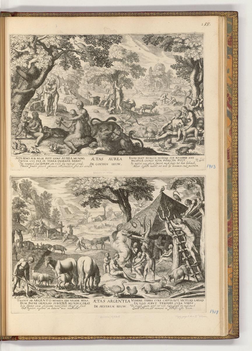Druckgrafiken von und nach Antonio Tempesta, Band II., Aetas Aurea; Aetas Argentea, Inv. Nr.: H…