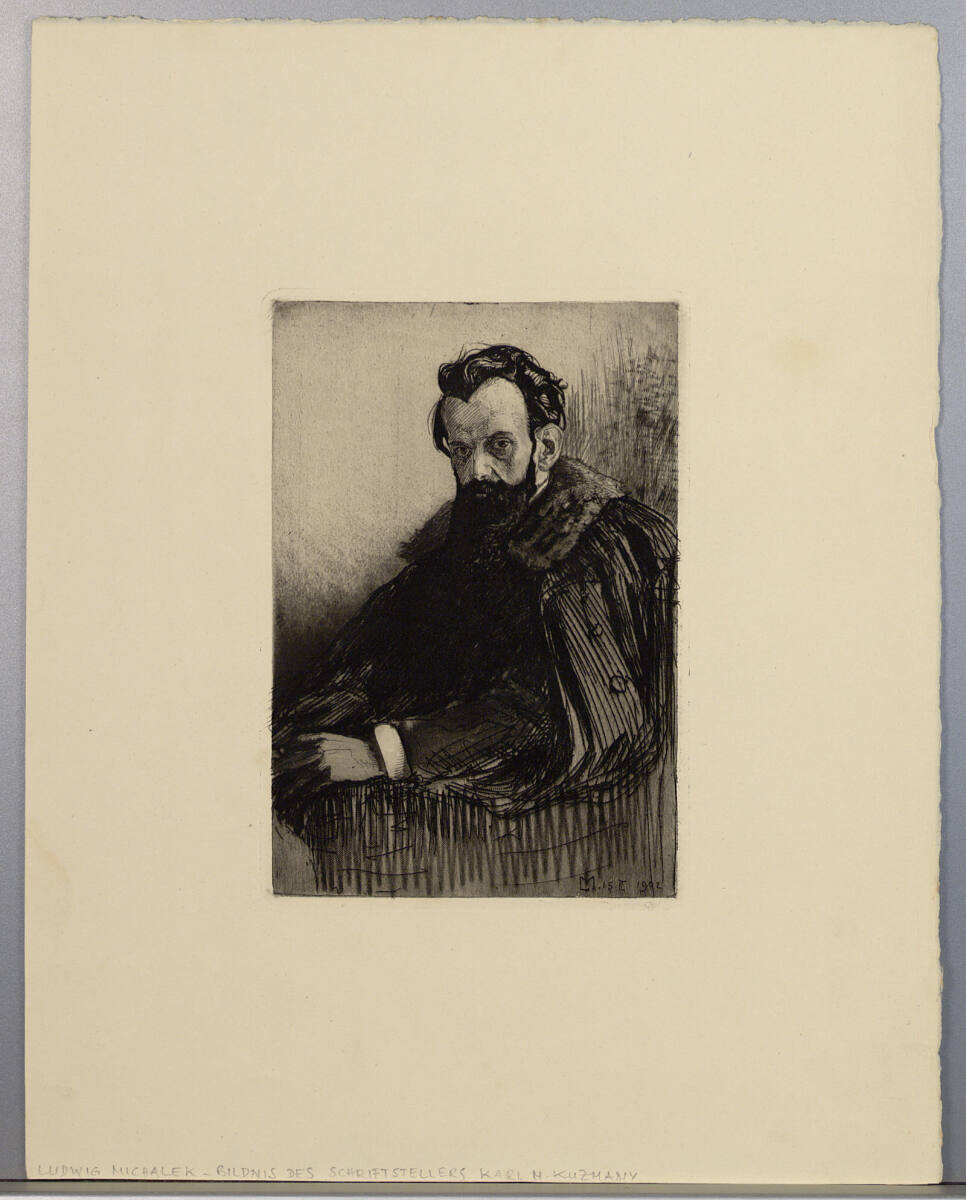 Bildnis des Schriftstellers Karl M. Kuzmany, Ludwig Michalek, 1902