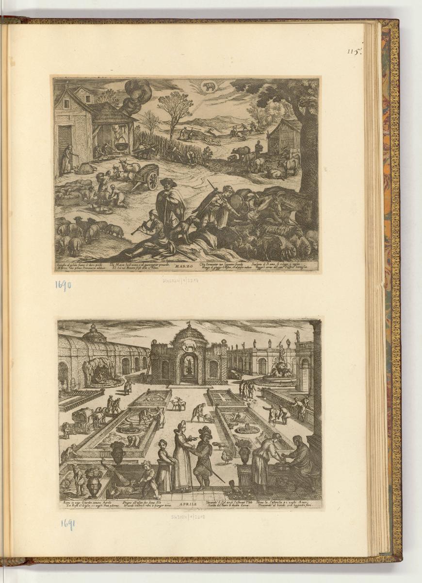 Druckgrafiken von und nach Antonio Tempesta, Band III., Marzo; Aprile, Inv. Nr.: HB7.3, HB7.3/1…