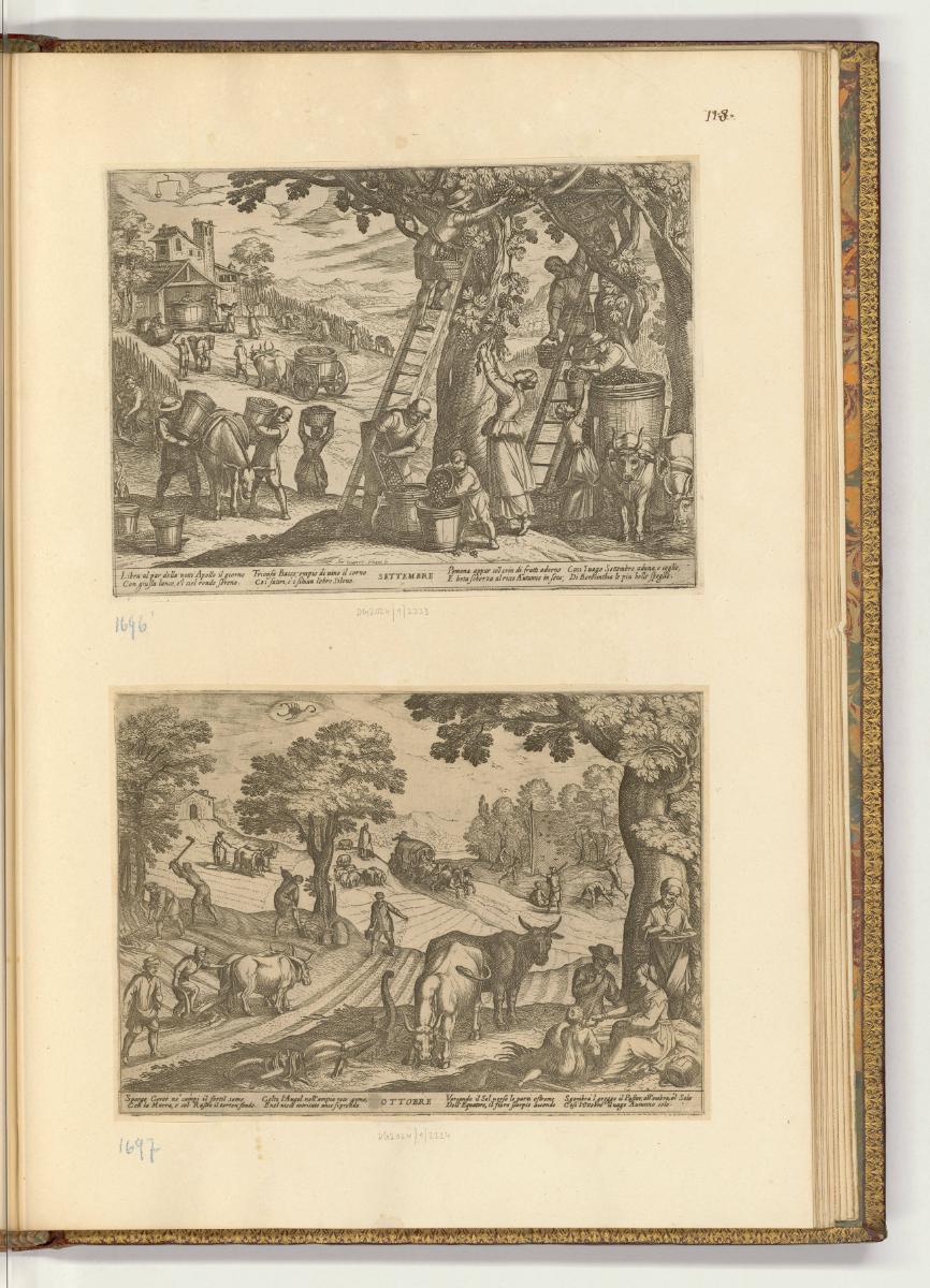 Druckgrafiken von und nach Antonio Tempesta, Band III., Settembre; Ottobre, Inv. Nr.: HB7.3, HB…