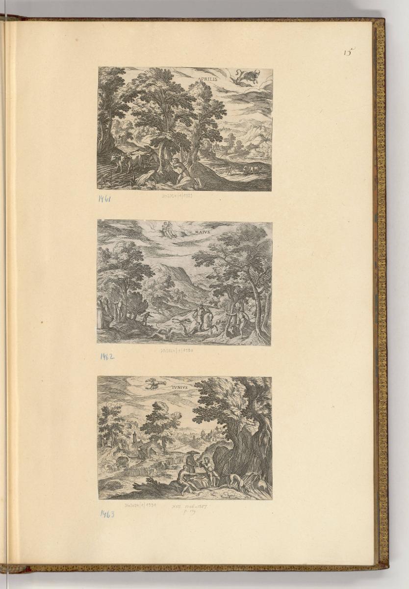 Druckgrafiken von und nach Antonio Tempesta, Band III., April; Mai; Juni, Inv. Nr.: HB7.3, HB7.…