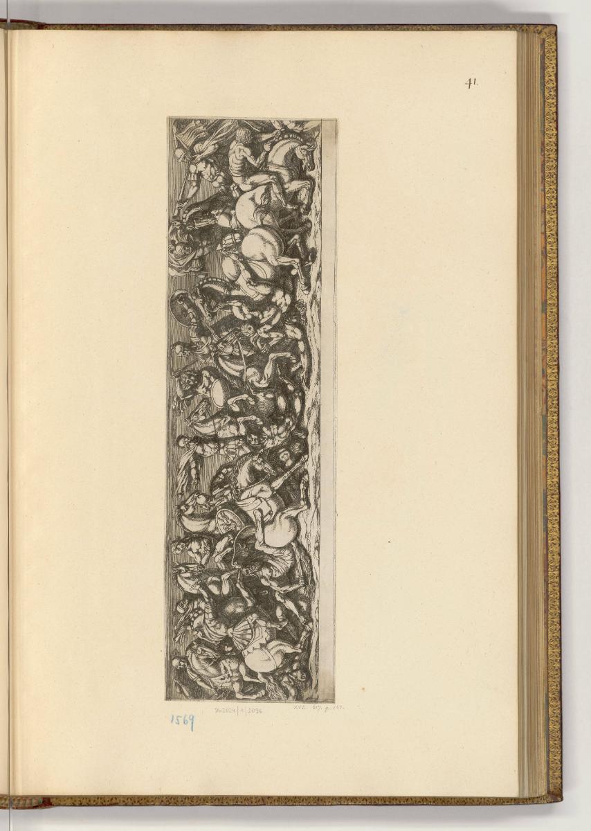 Druckgrafiken von und nach Antonio Tempesta, Band III., Fries mit Reiterschlacht, Inv. Nr.: HB7…