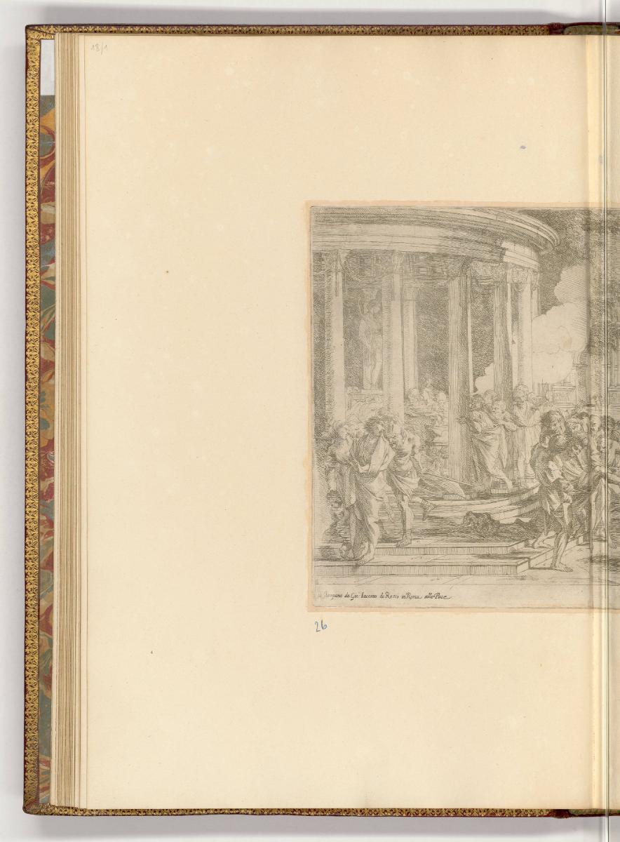 Druckgrafiken von und nach Pietro Testa, Sinorix wird aus dem Tempel der Artemis zu seiner Kuts…