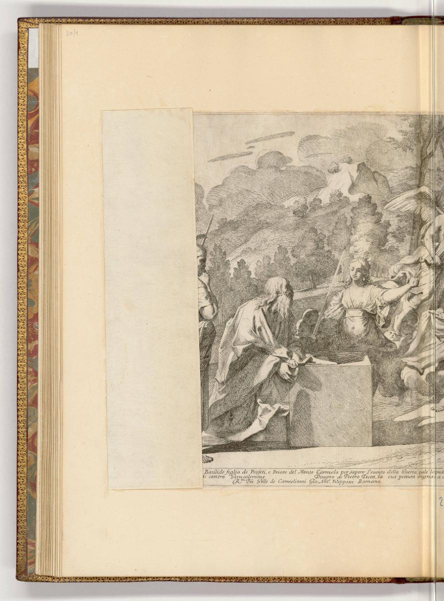 Druckgrafiken von und nach Pietro Testa, Prophezeiung des Basilides (linker Teil), Inv. Nr.: HB…