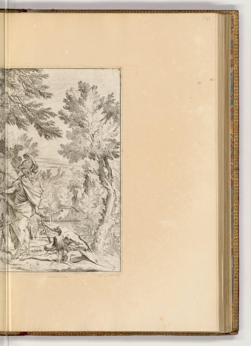 Druckgrafiken von und nach Pietro Testa, Venus übergibt  Aeneas einen Schild (rechter Teil), In…