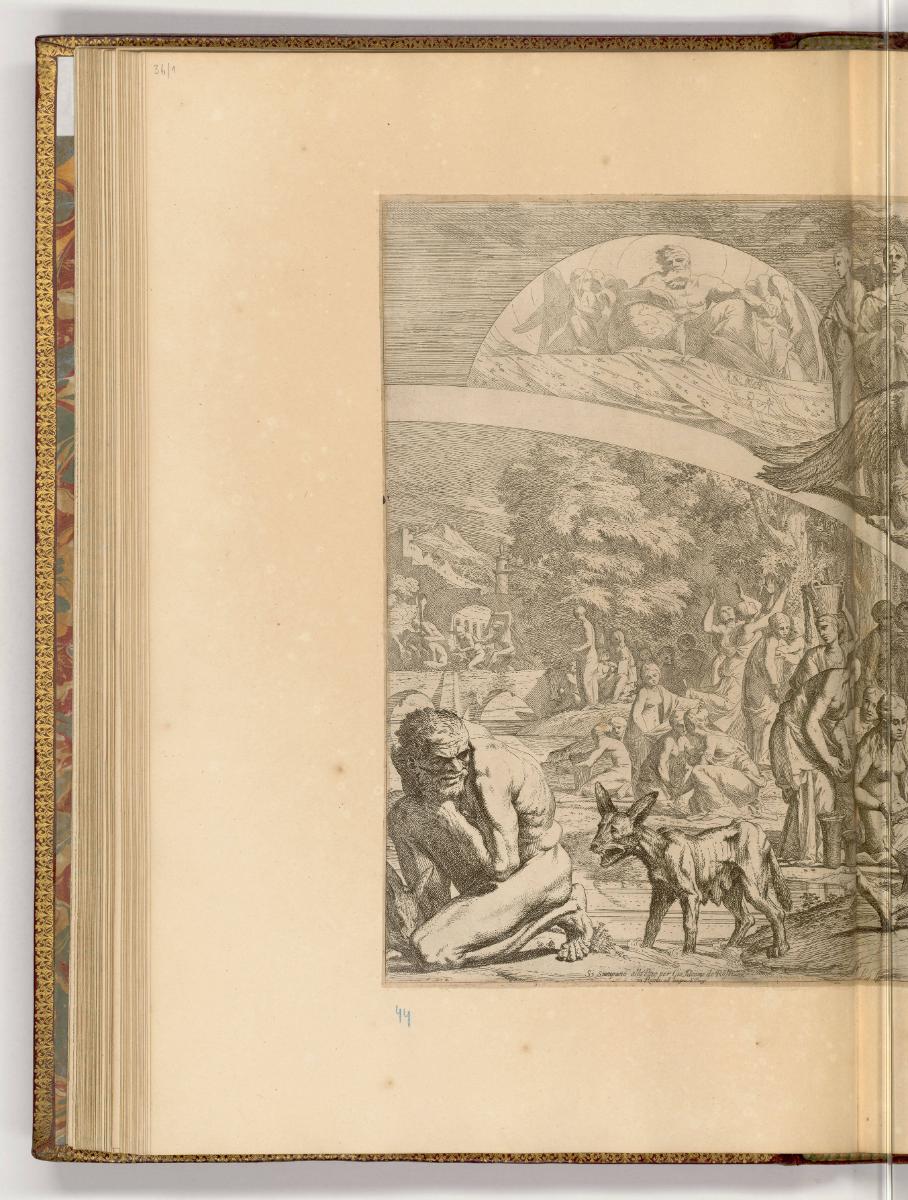 Druckgrafiken von und nach Pietro Testa, Allegorie anlässlich der Ernennung von Papast Innozenz…