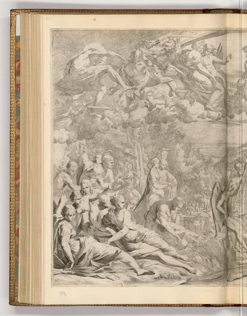 Druckgrafiken von und nach Pietro Testa, Allegorie des Frühlings (linker Teil), Inv. Nr.: HB8, …