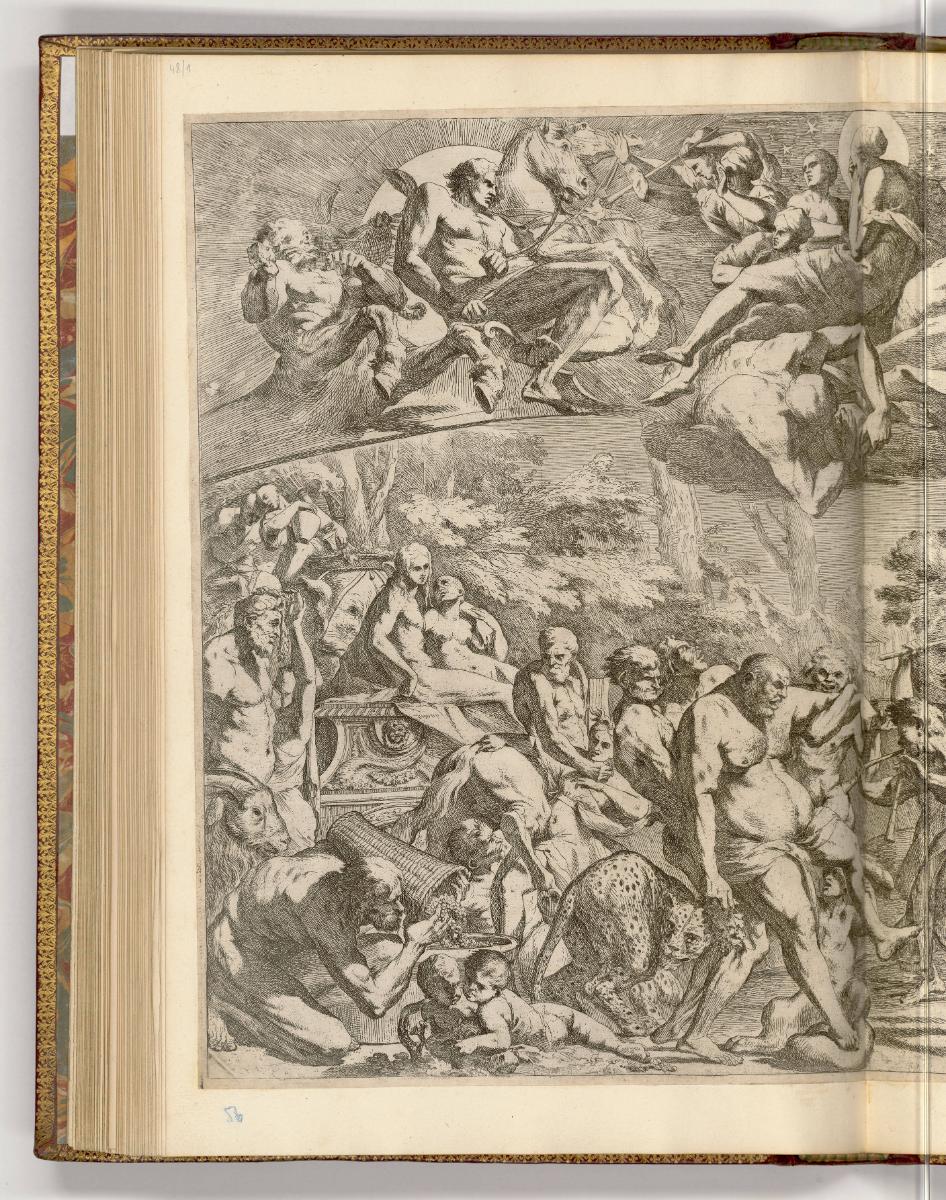Druckgrafiken von und nach Pietro Testa, Allegorie des Herbstes (linker Teil), Inv. Nr.: HB8, H…