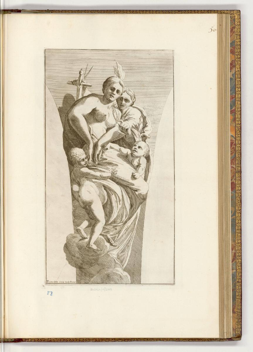 Druckgrafiken von und nach Pietro Testa, Personifikation der Caritas, Inv. Nr.: HB8, HB8/50