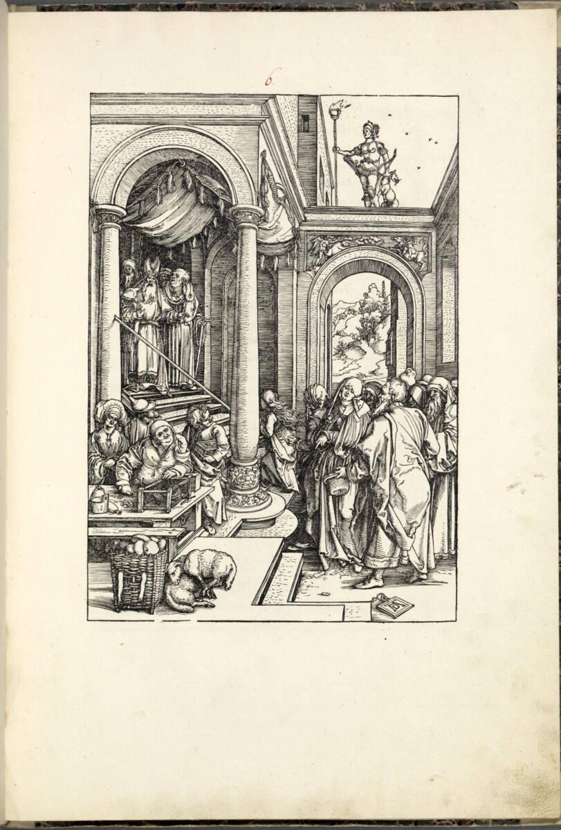 Albrecht Dürer, Mariens Tempelgang (Marienleben, 6), Inv. Nr.: DG1994/16/6