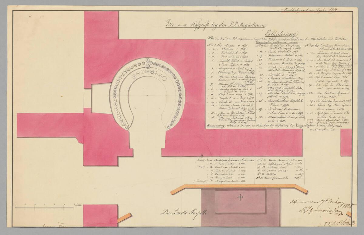 Wien, Augustinerkirche, Herzgruft, Grundriss, Inv. Nr.: AZ6003