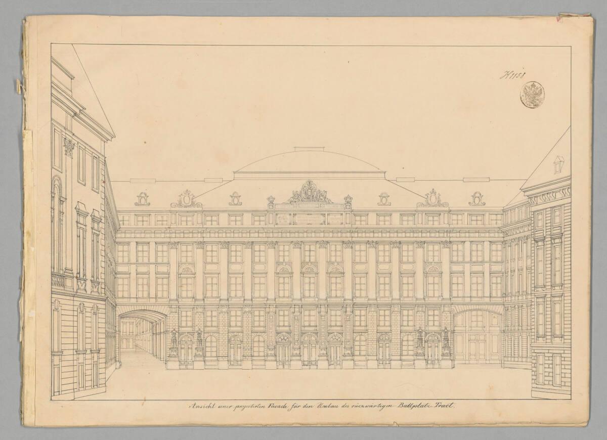 Wien, Ballhausplatz, Um- und Neubauprojekt, Perspektive, Inv. Nr.: AZ7437