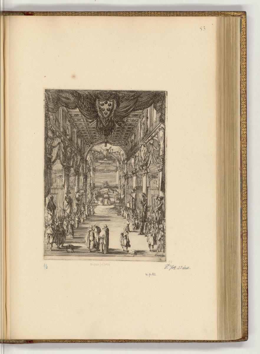 Druckgrafiken von und nach Stefano della Bella, Band I., Begräbnis Francesco de' Medici, Inv. N…